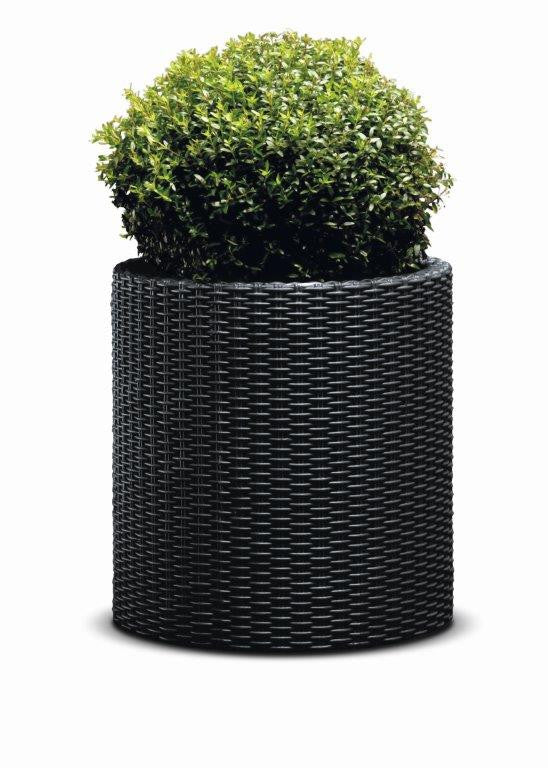 Keter Cylinder L virágcserép, szürke
