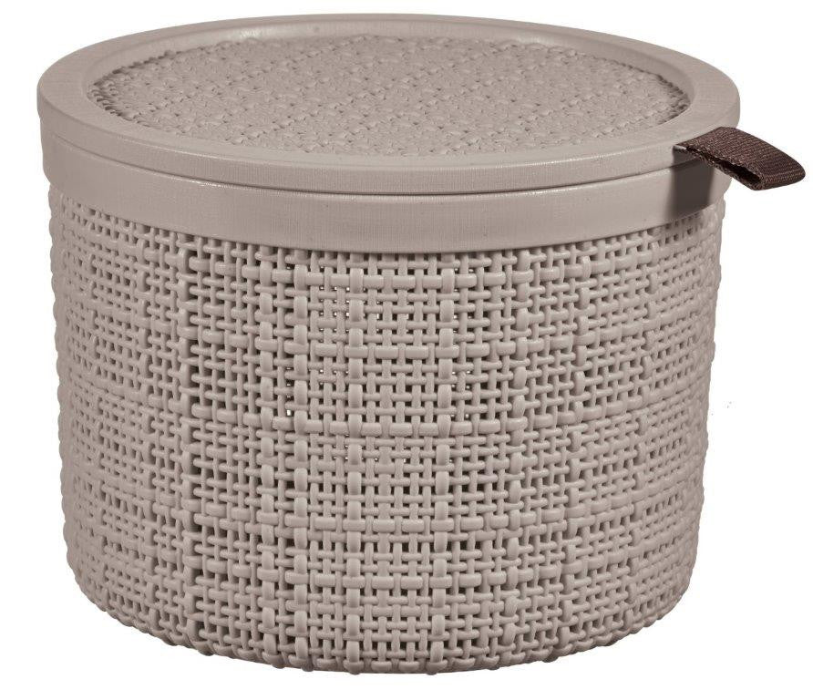 Curver Jute kerek tárolódoboz 2L taupe
