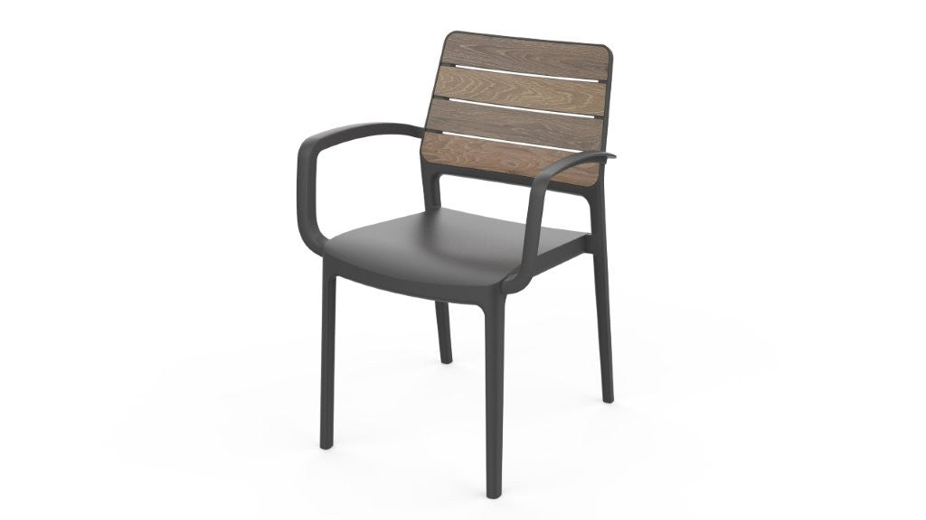 Keter Deco Porto karfás kerti szék walnut / grafit