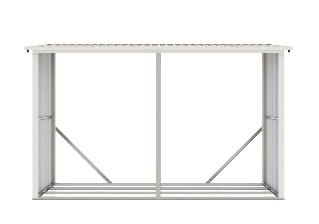 G21 WOH 682 tüzifa tároló - 302 x 119 cm, szürke