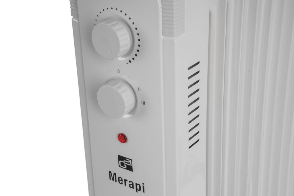 G21 Merapi olajradiátor fehér, 9 elem, 2000 W-4