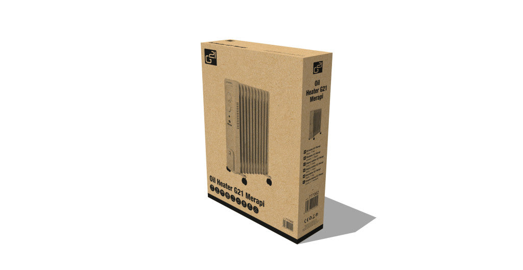 G21 Merapi olajradiátor fekete, 11 elem, 2500 W-9
