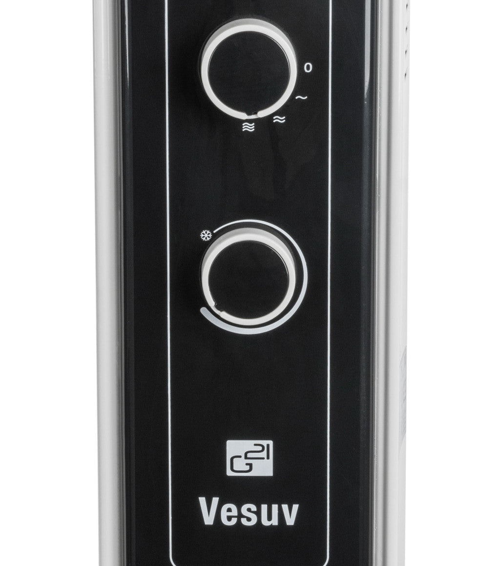 G21 Vesuv olajradiátor fehér, 9 elem, 2000 W-4