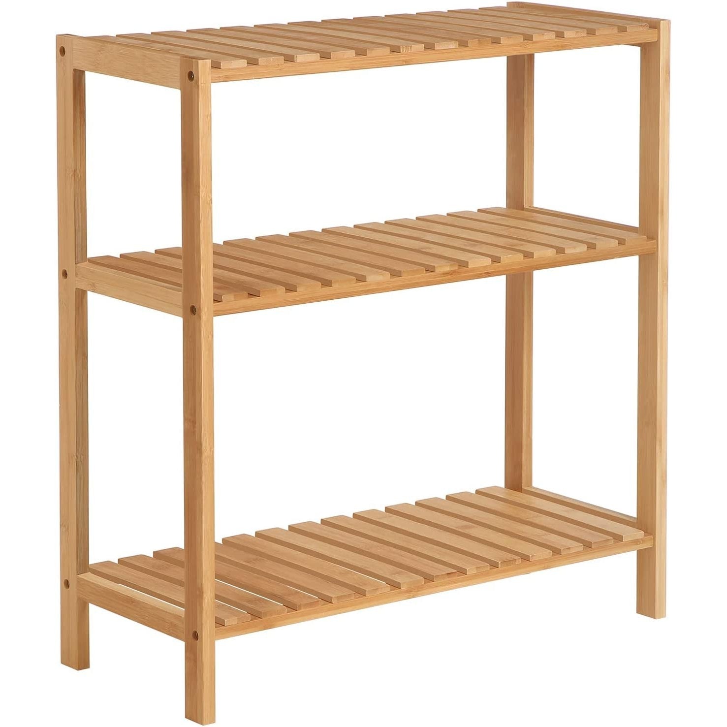 Bambusz polc fürdőszobába, konyhába, 3 szintes 59x26x66cm-8