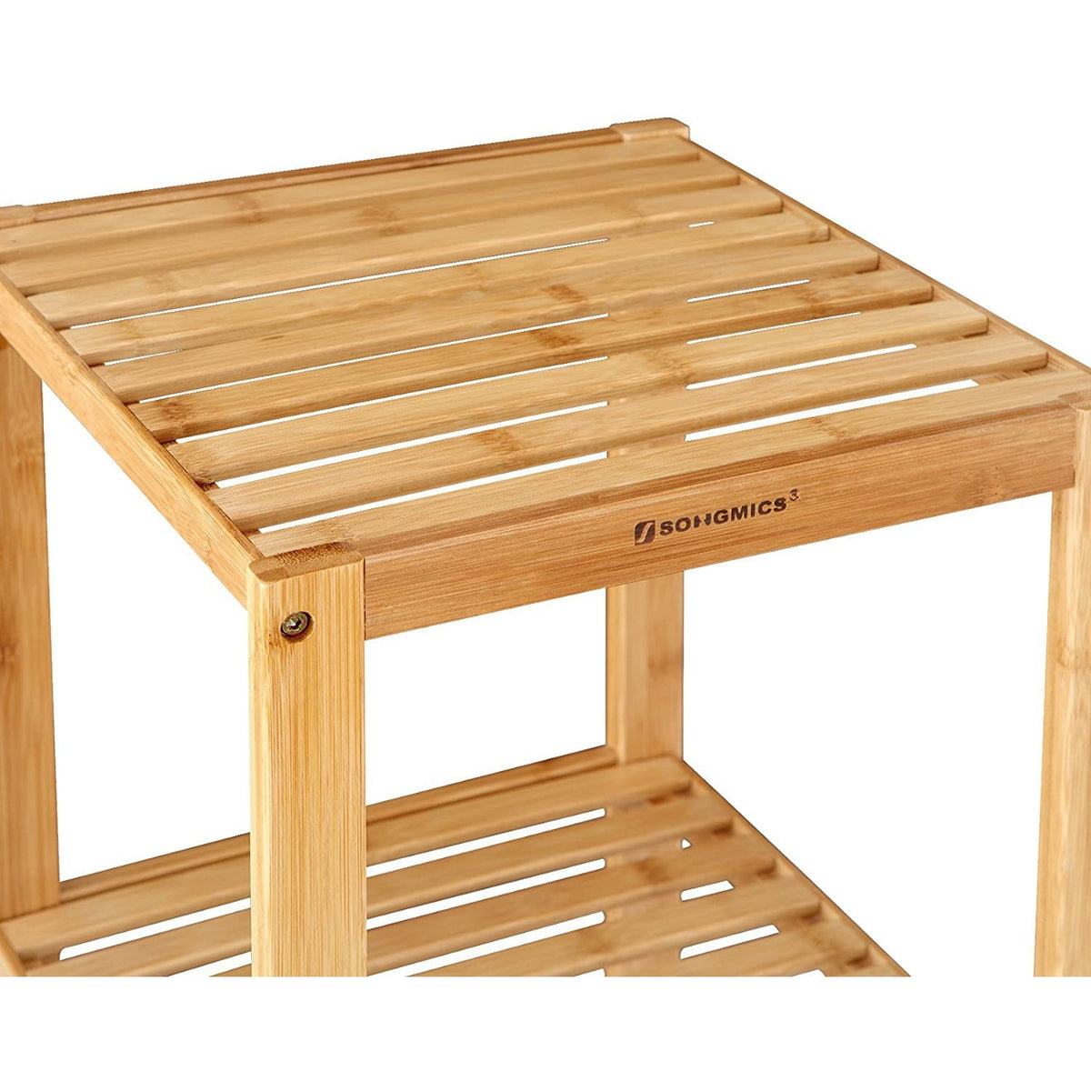 Bambusz polc fürdőszobába, konyhába, 5 szintes 33x33x146cm-1