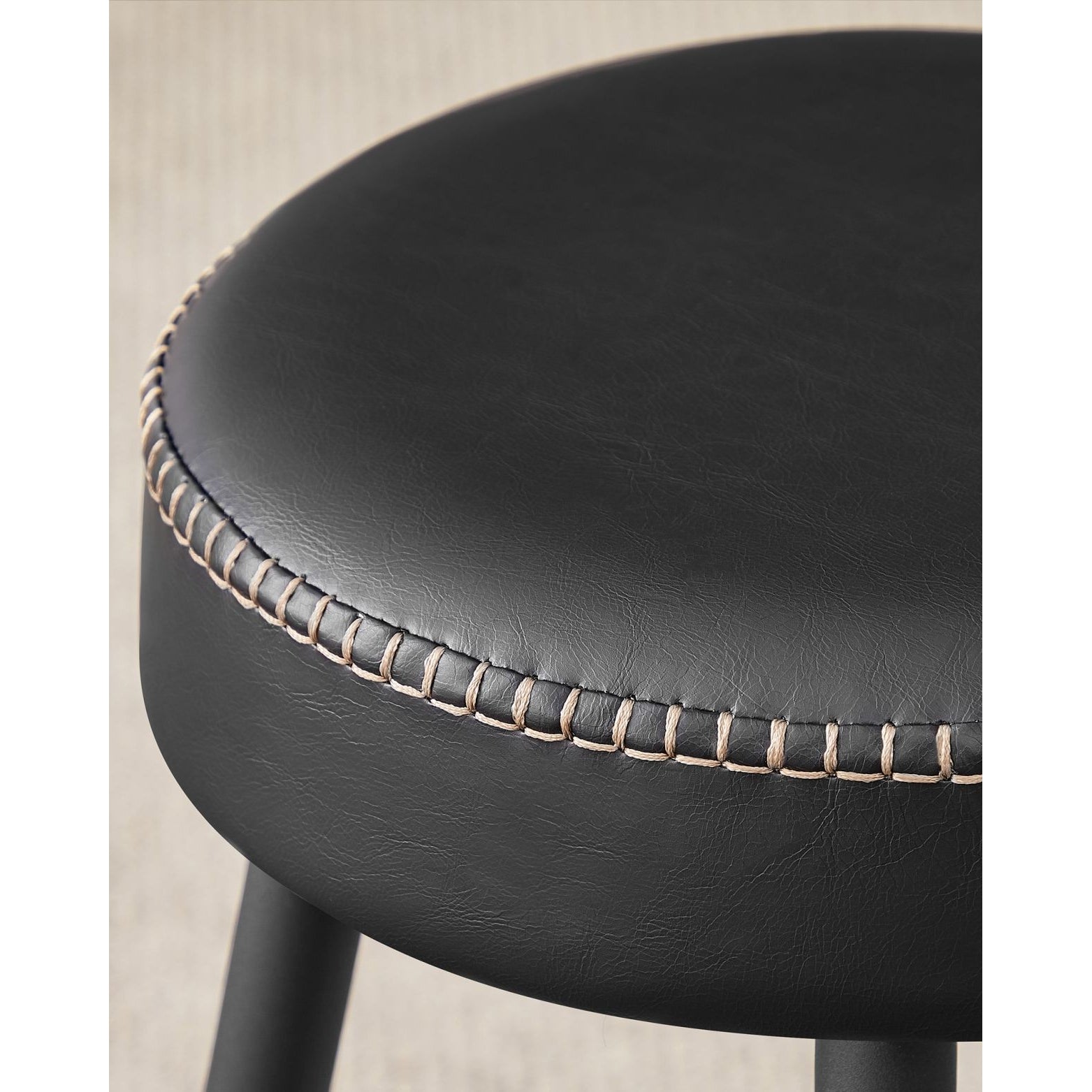 ECHO Bárszék 2 db, varrott műbőr borítás, 63 cm magas, fekete-6