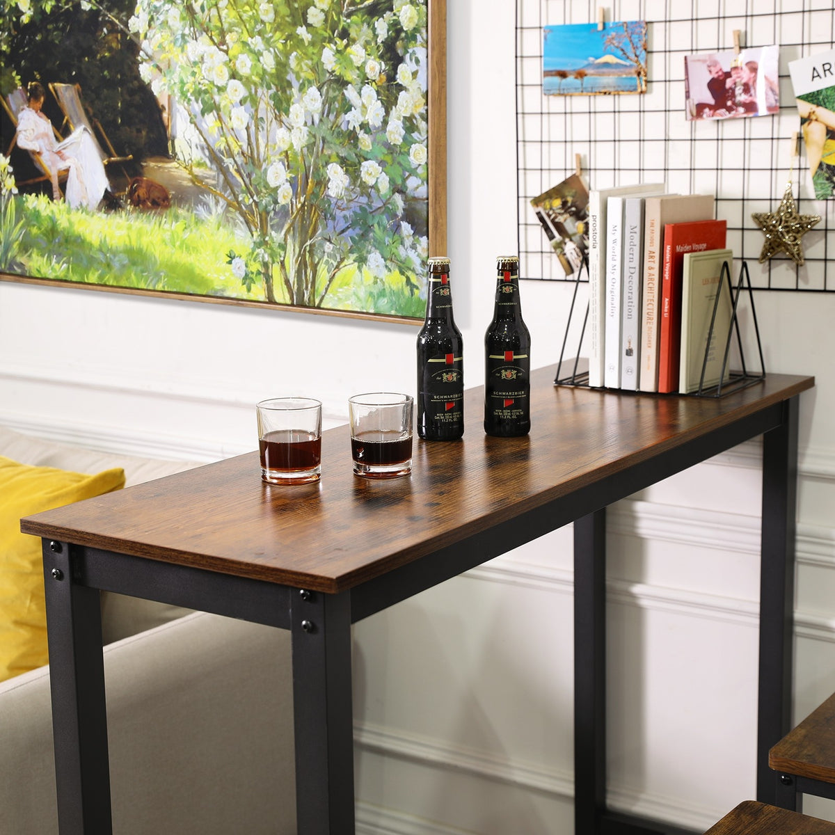 Konyhai bárpult, rusztikus barna 120x40x100cm-4