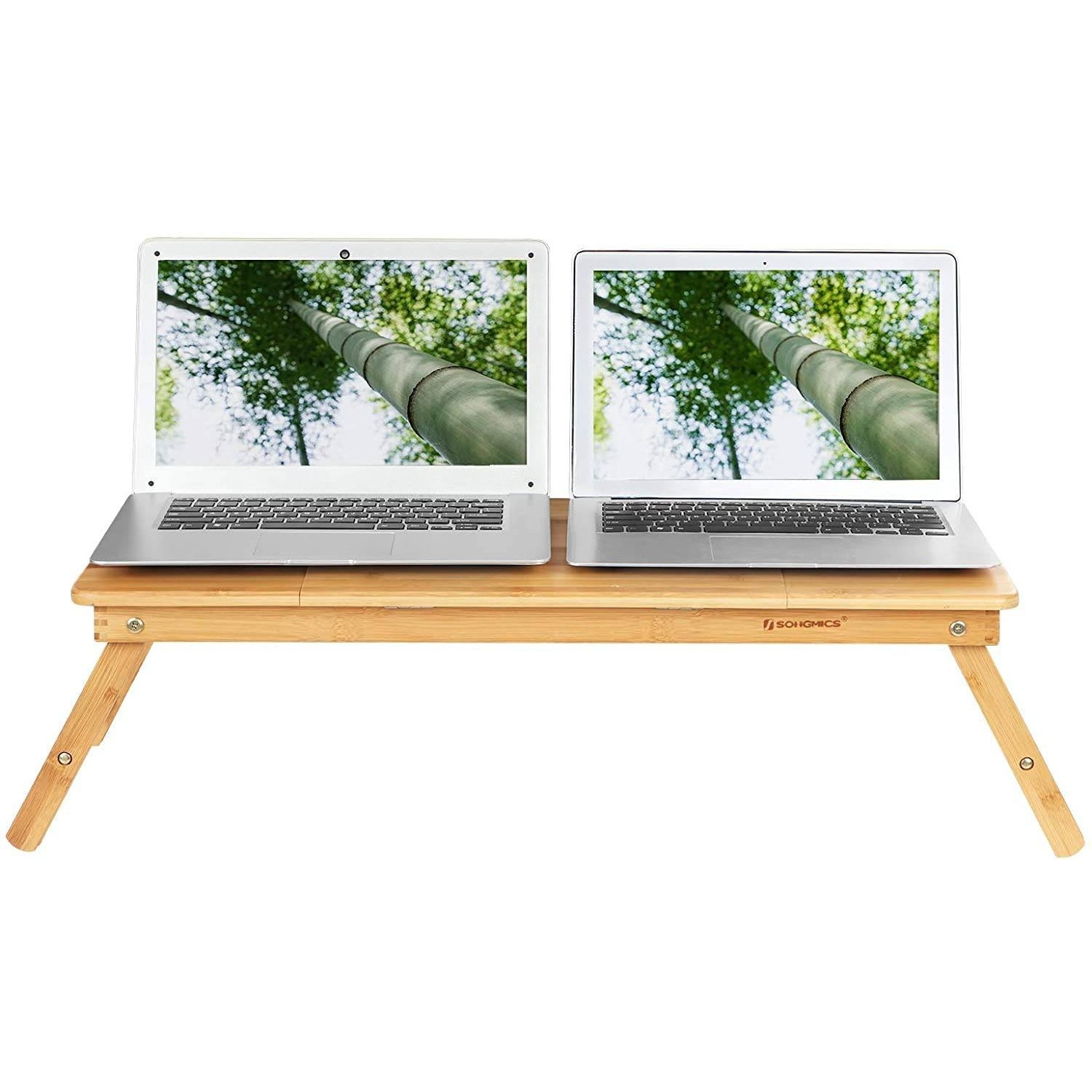 Bambusz laptop asztal állítható magasság 71x35cm-1