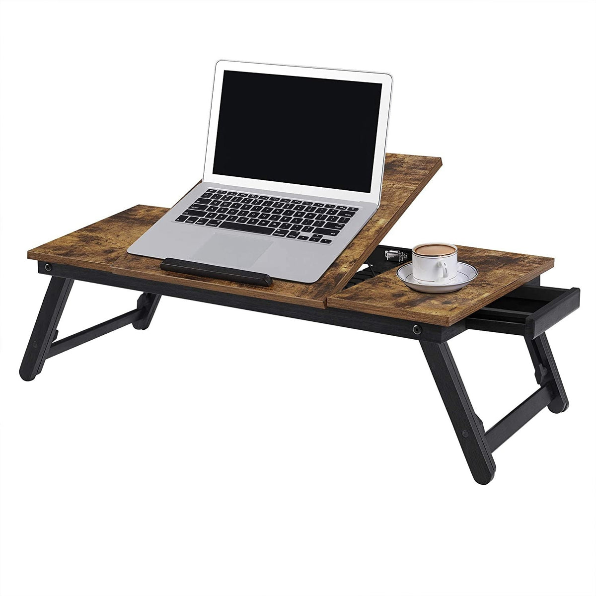 Laptop asztal, rusztikus barna 71x35cm-0