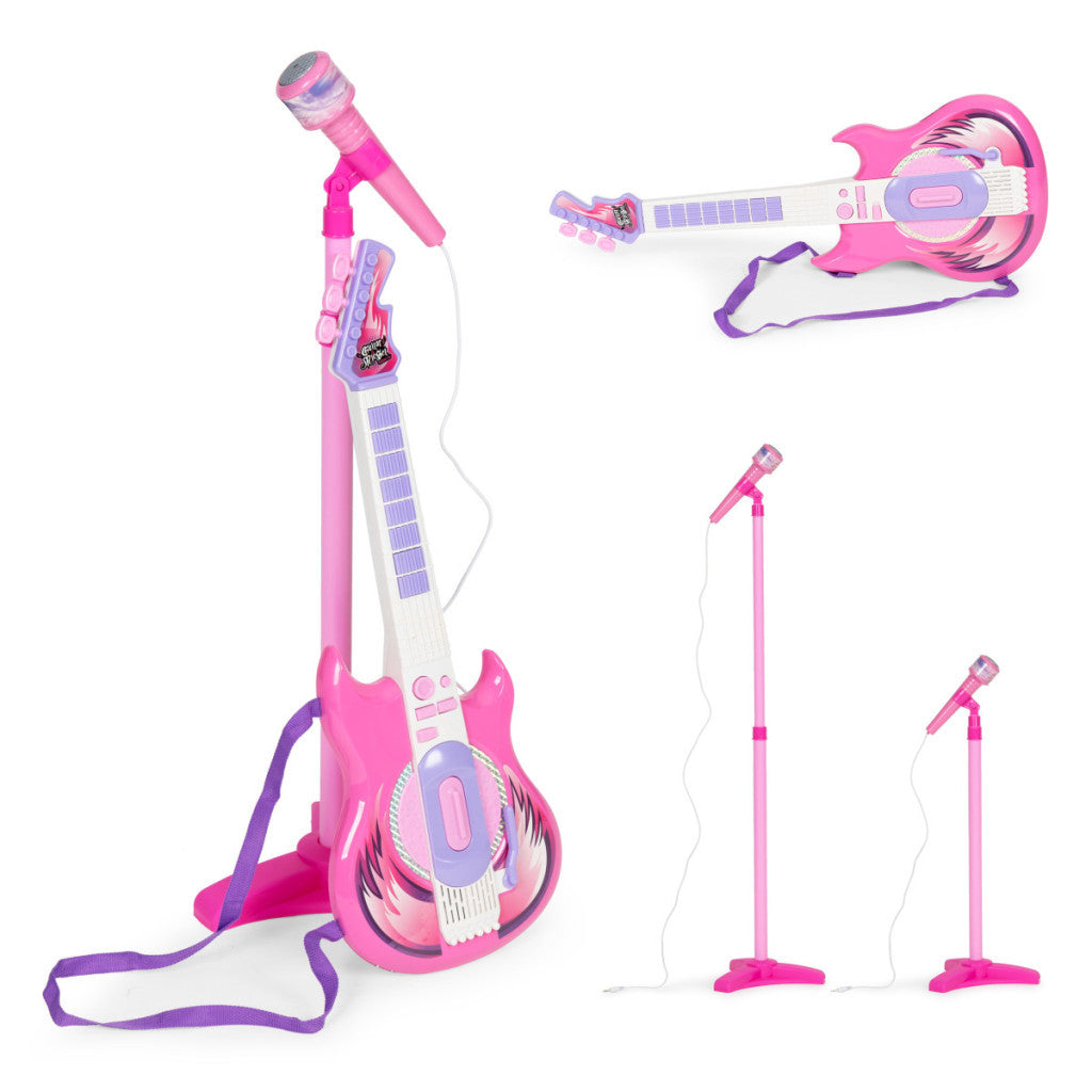 Játék gitár 57 cm mikrofonnal és álvánnyal-0
