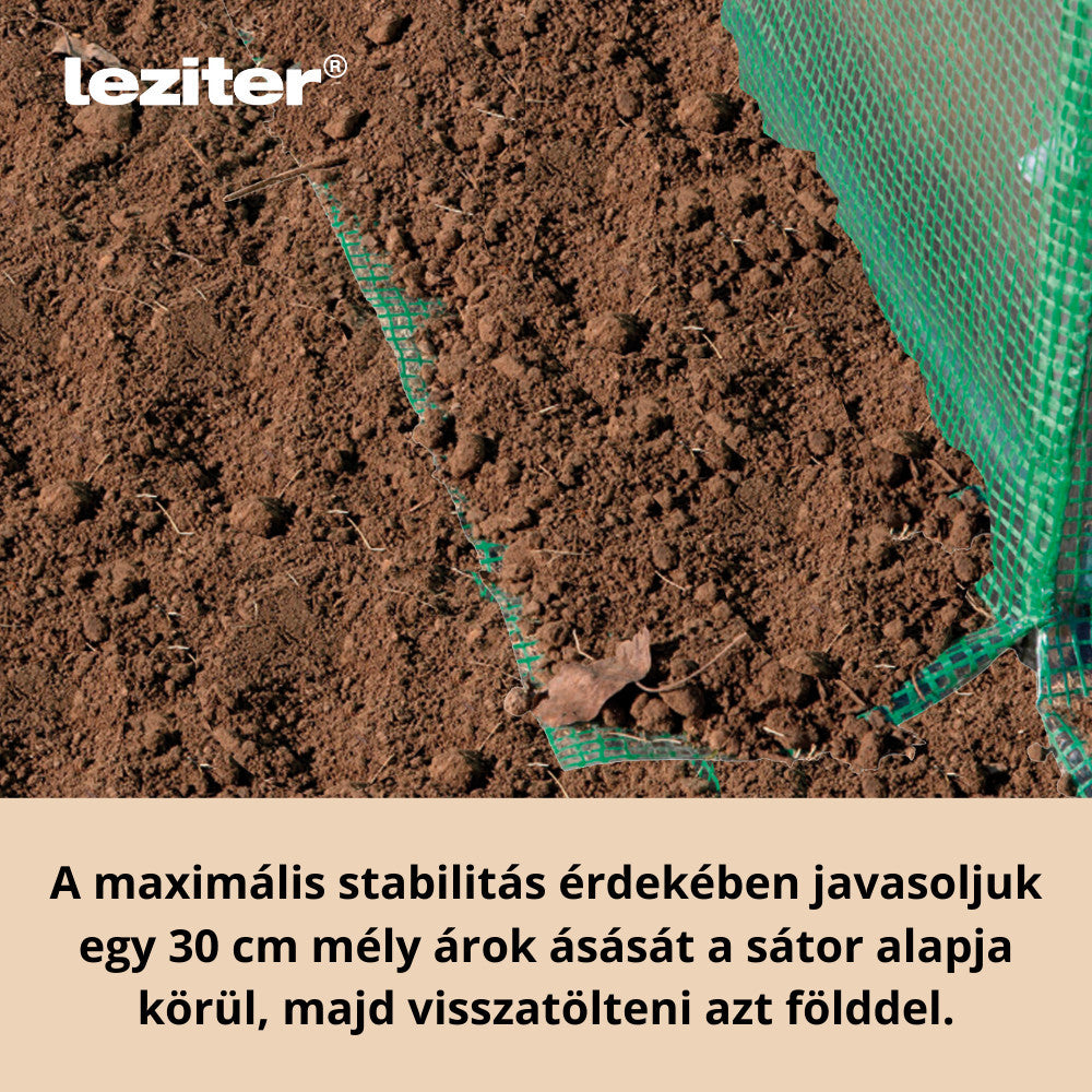 Fóliasátor 200x300x600 cm erősített vázzal+fólia-5