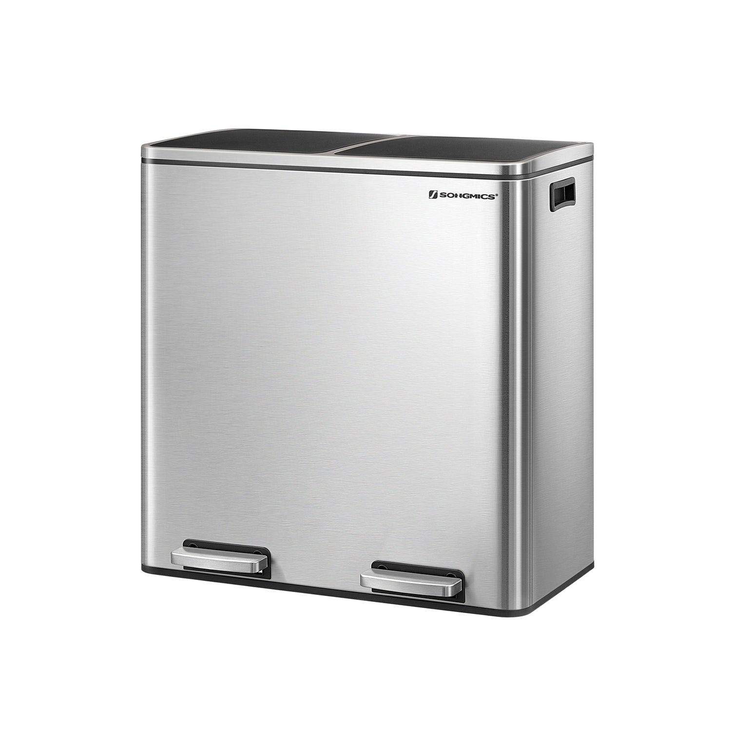Szelektív szemeteskuka 2x30L, ezüst-0