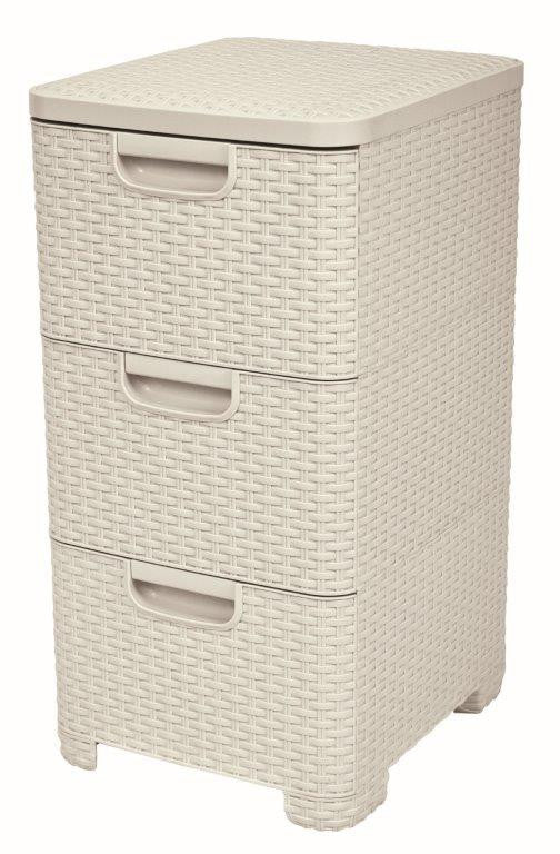 Curver Style 3x14L fiókos polc, fehér-0