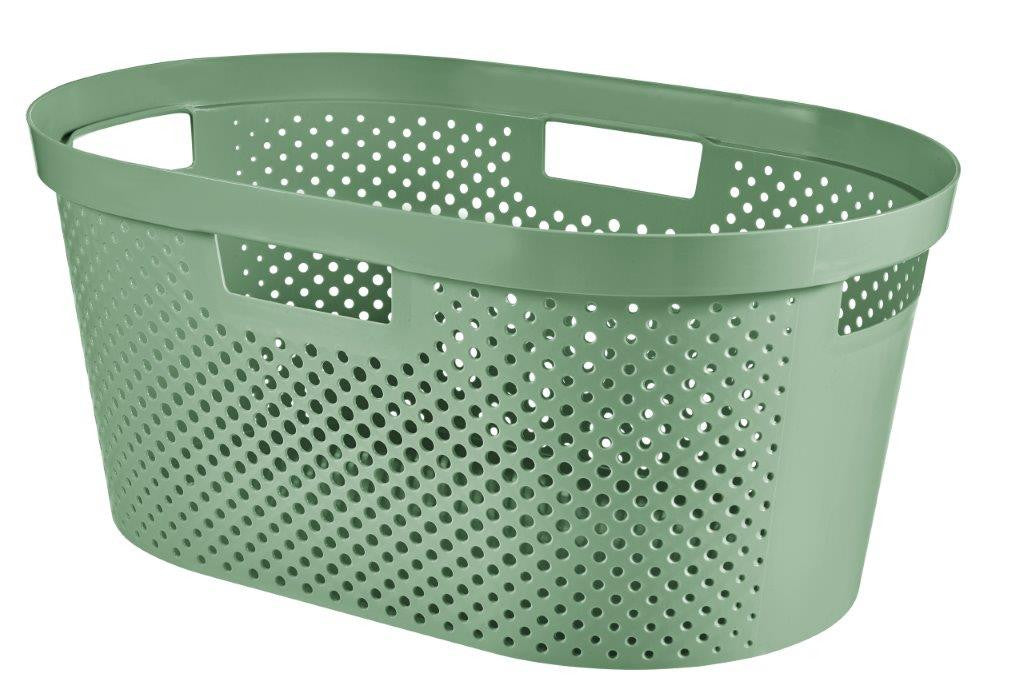 Curver Infinity Dots 40L szennyestartó kosár zöld-0