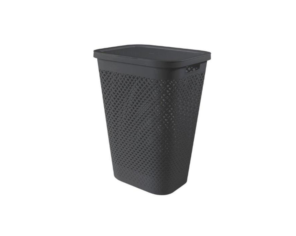Curver Pure 55 l sötétszürke szennyestartó fedéllel-0