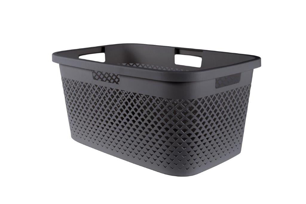 Curver Pure 47 l szennyestartó kosár sötétszürke-0
