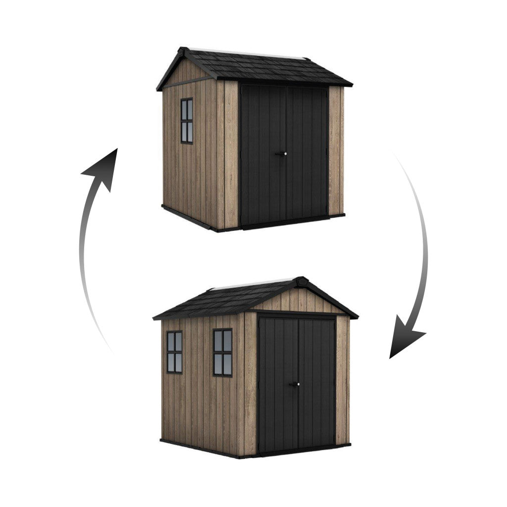 Keter Apex 7,5 x 7 Ashwood kerti ház, padlóval