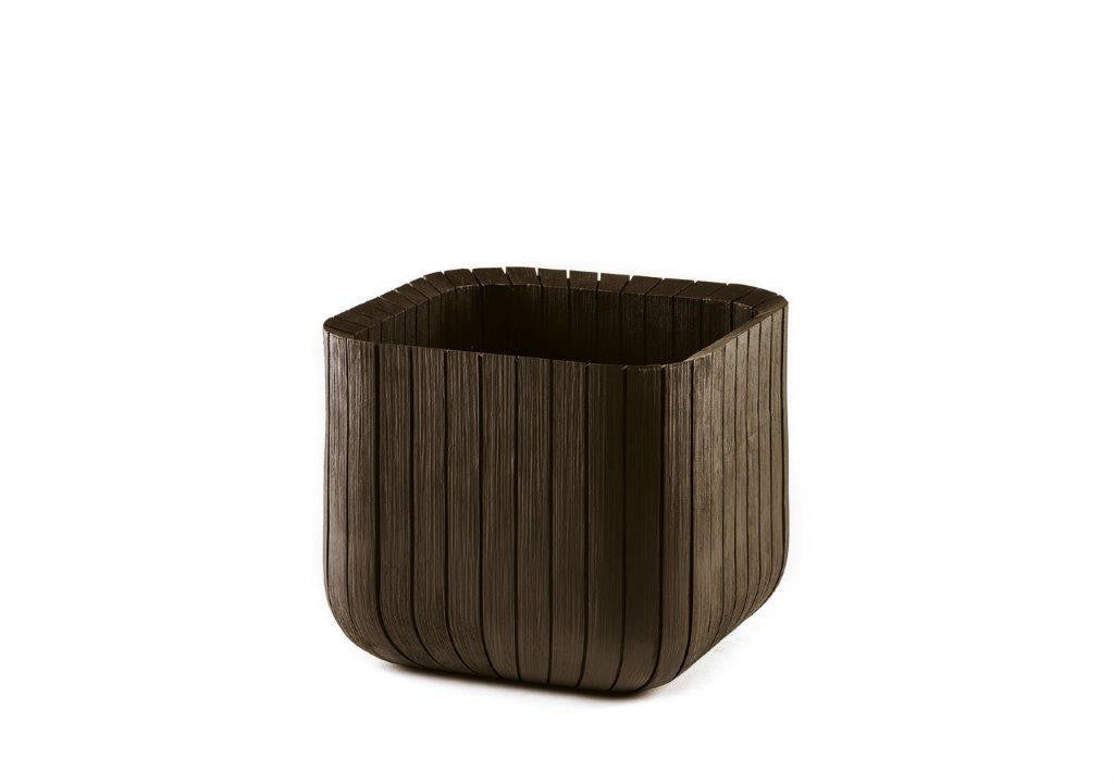 Keter Cube Planter M virágláda whiskey barna