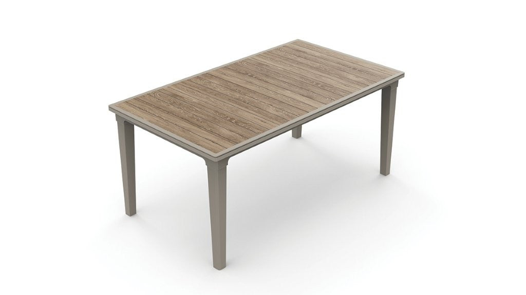 Keter Deco Futura 160 ashwood / cappuccino kerti asztal