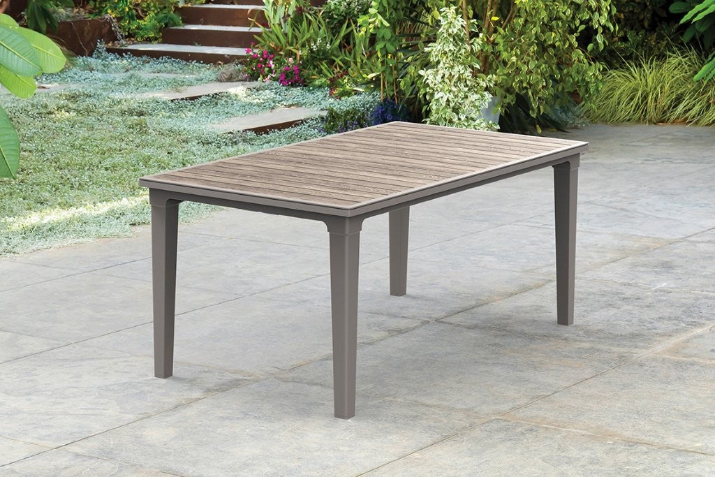 Keter Deco Futura 160 ashwood / cappuccino kerti asztal