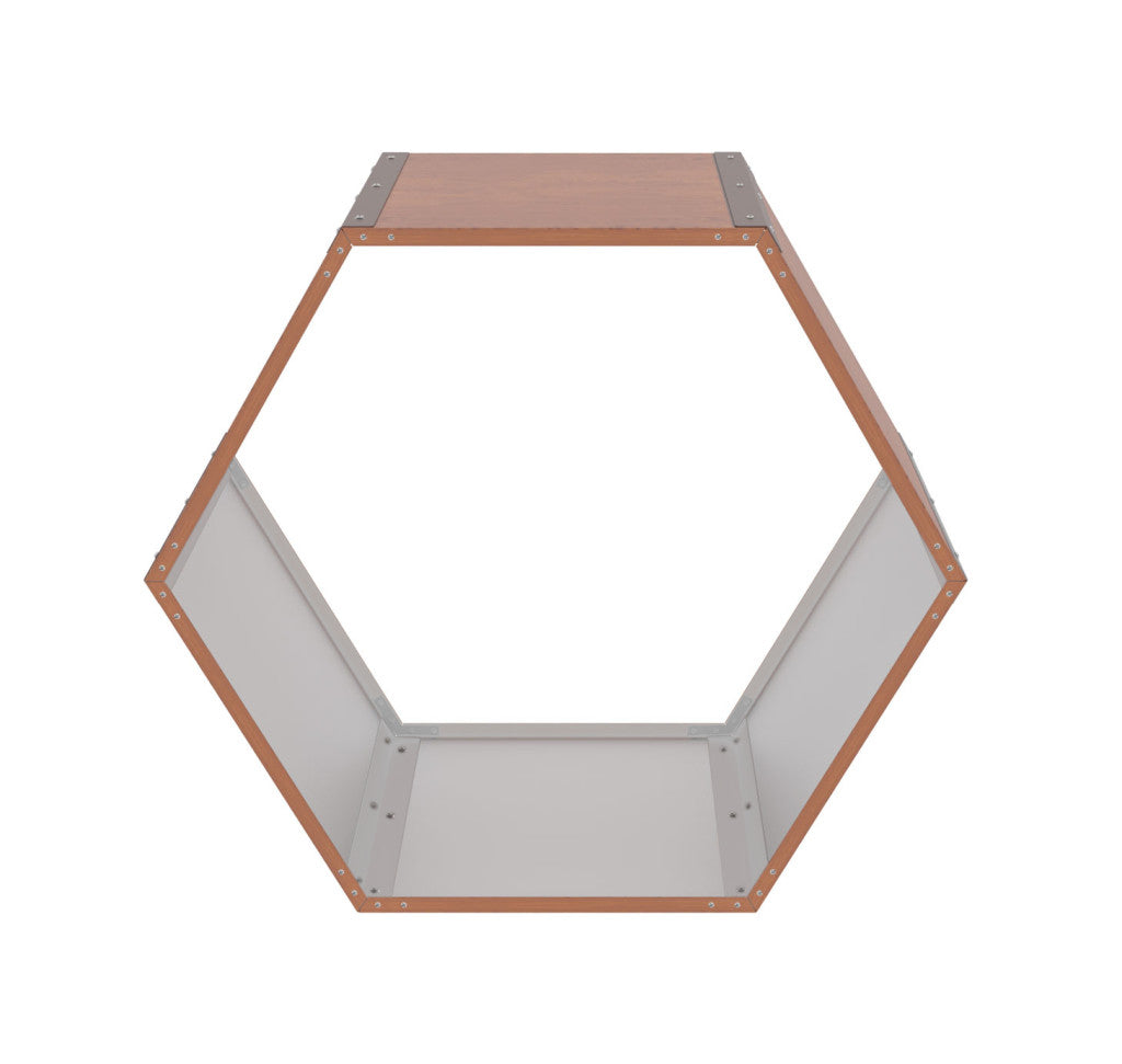Tüzifa tároló G21 HEX 53 - 92 x 60 cm, barna