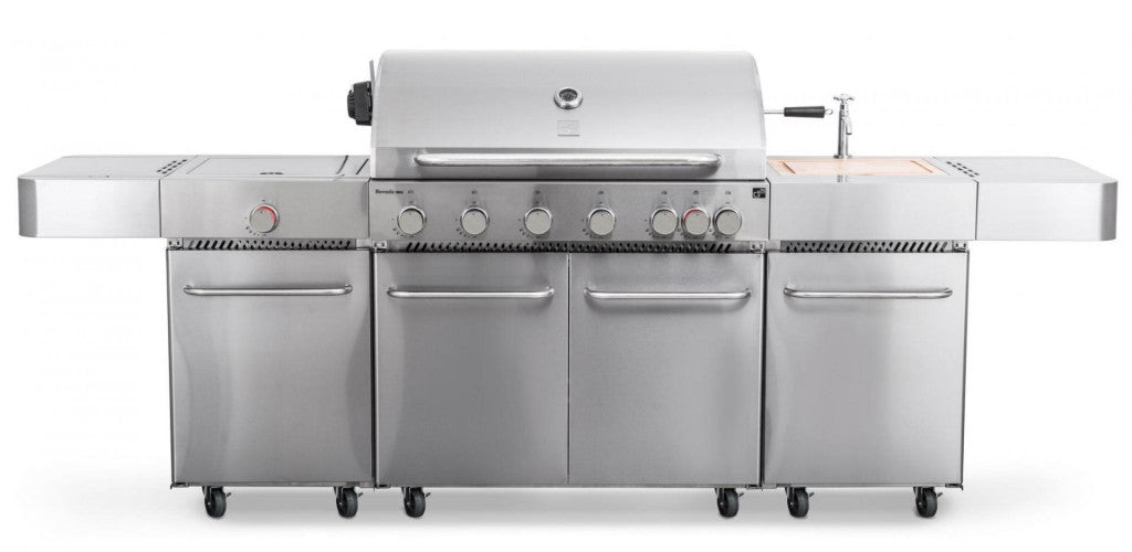 G21 Nevada BBQ konyha Premium Line gázgrill, 8 égőfej + ajándék nyomáscsökkentő