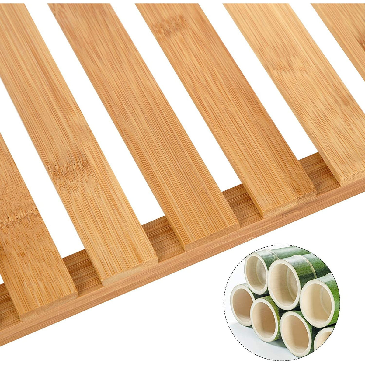 Bambusz polc fürdőszobába, konyhába, 3 szintes 59x26x66cm-6