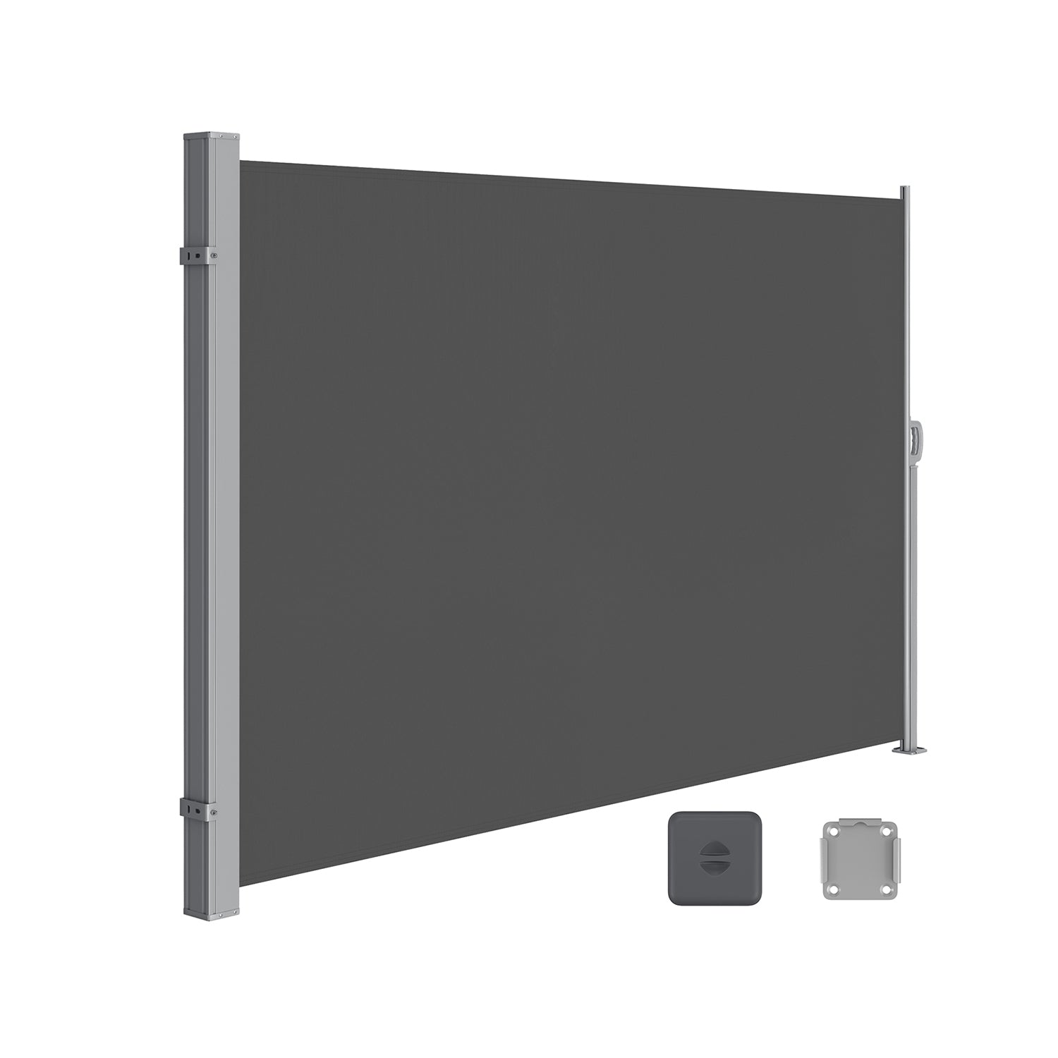 Oldalsó terasznapellenző, belátásgátló, szürke, 220 g/m² 180 x 300 cm-0