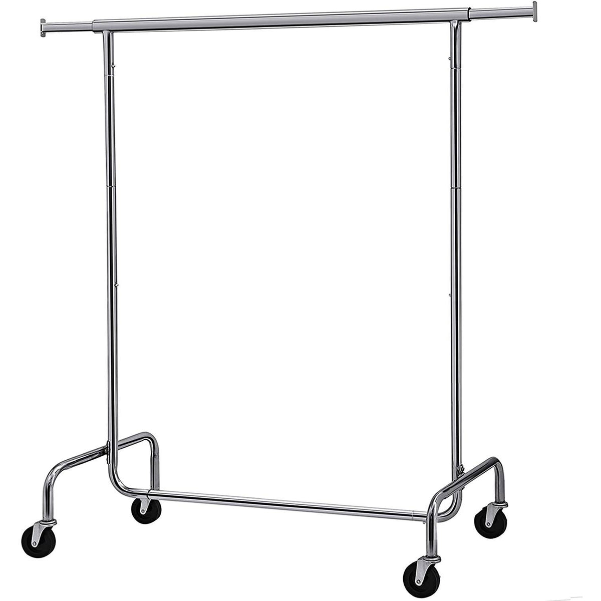 Gurulós ruhaállvány, ezüst 110-150x45x160cm-1