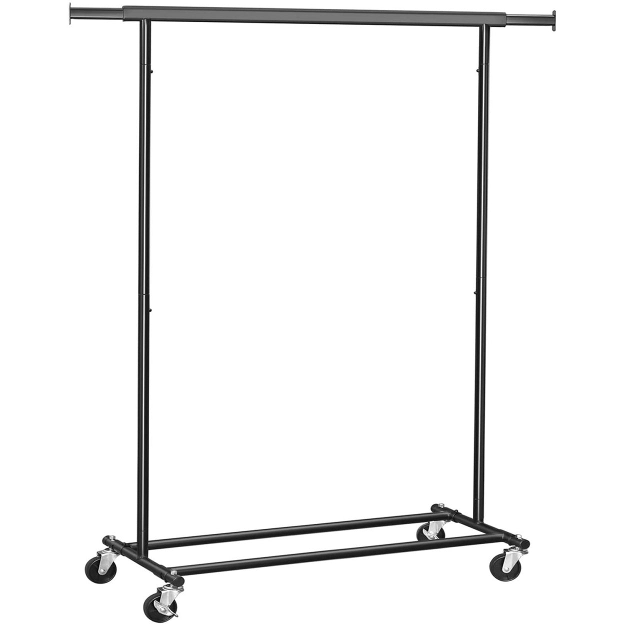 Gurulós ruhaállvány, fekete 92-132x45x160cm-1