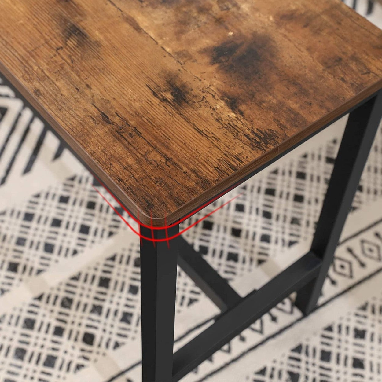 Konyhai ülőpad 2db, rusztikus barna 108x33x50cm-3