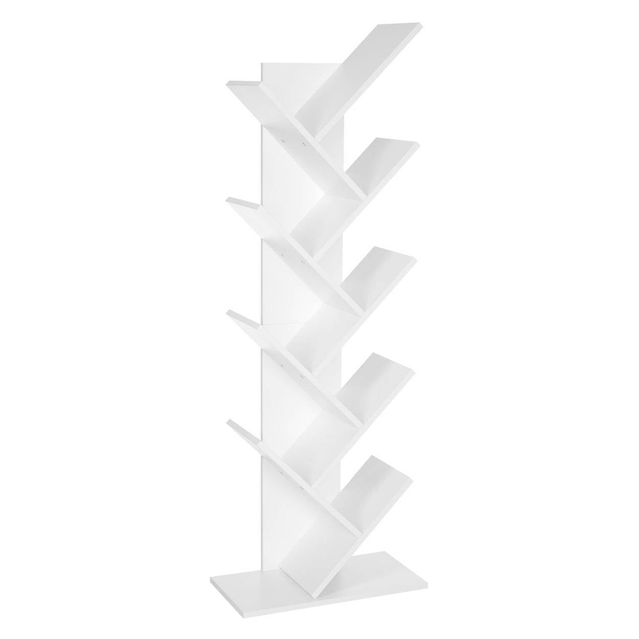 Könyvespolc, állópolc, fehér 50x25x141cm-1
