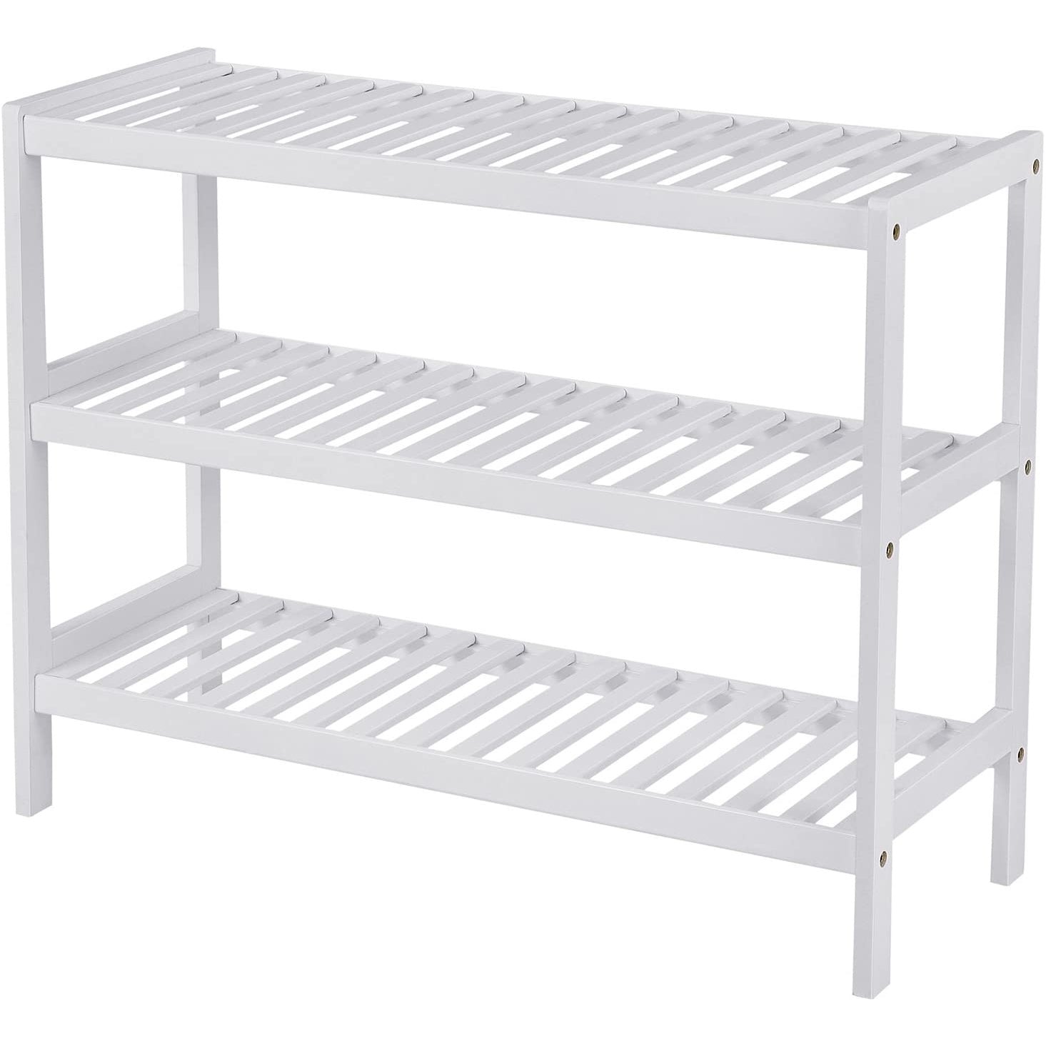 Cipőtároló polc 3 szintes, fehér 70x26x55cm-1
