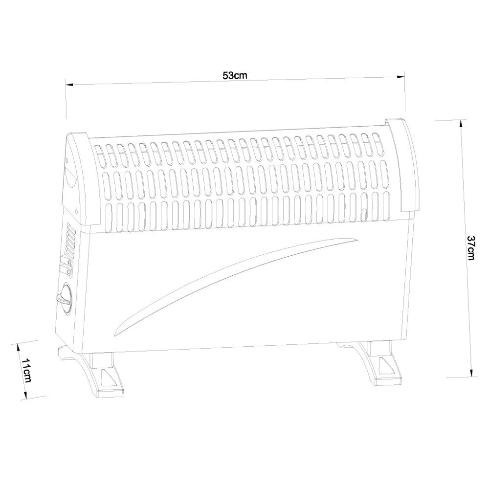 Kolumbo elektromos fűtőtest 750W / 1250W / 2000W-2