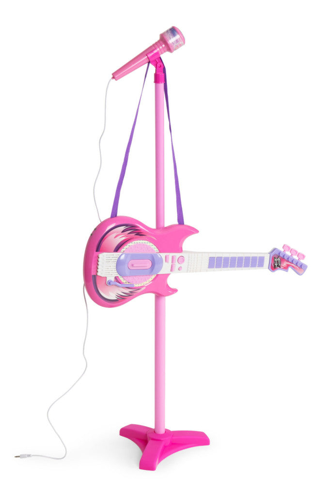 Játék gitár 57 cm mikrofonnal és álvánnyal-4