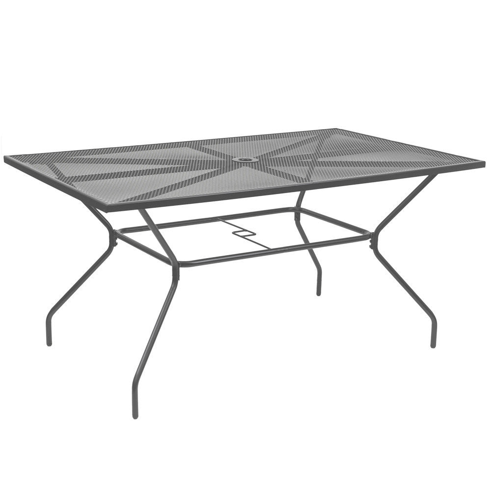 Melfi fém mesh kerti asztal 150x90x75 cm