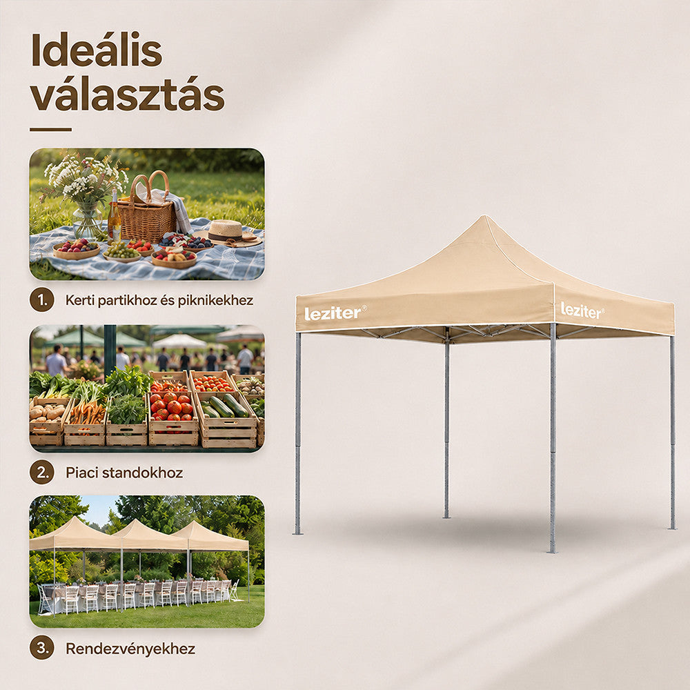 Összecsukható kerti pavilon 3x6 m-4