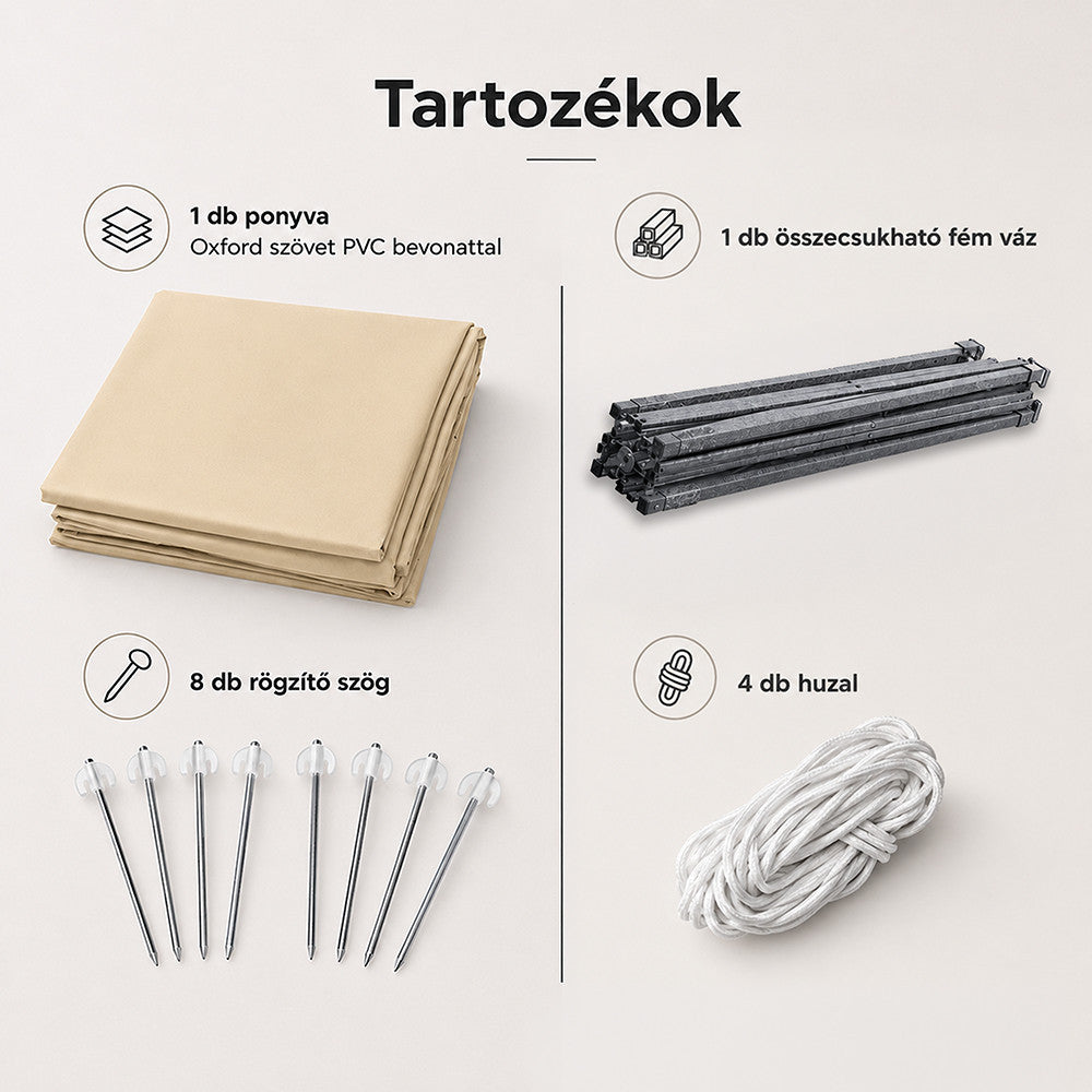Összecsukható kerti pavilon 3x6 m-5
