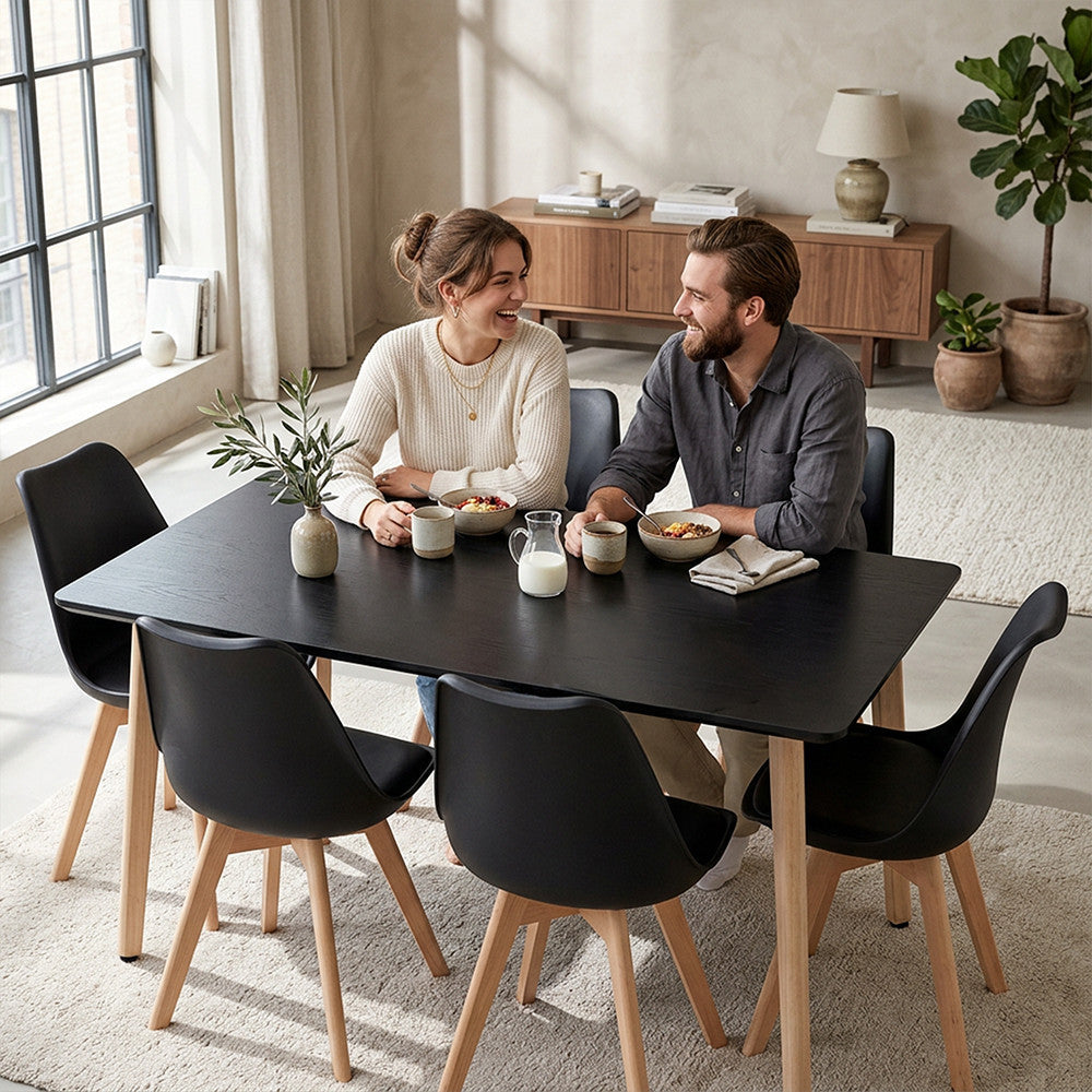 Silla 150 6+1 étkező garnitúra fekete-fekete