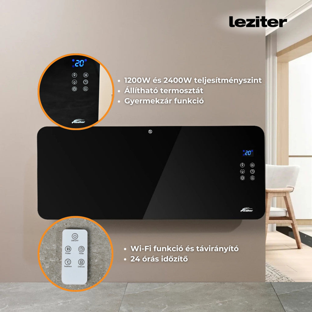 Hekla elektromos wifis okos fűtőtest 1200W/2400W-3