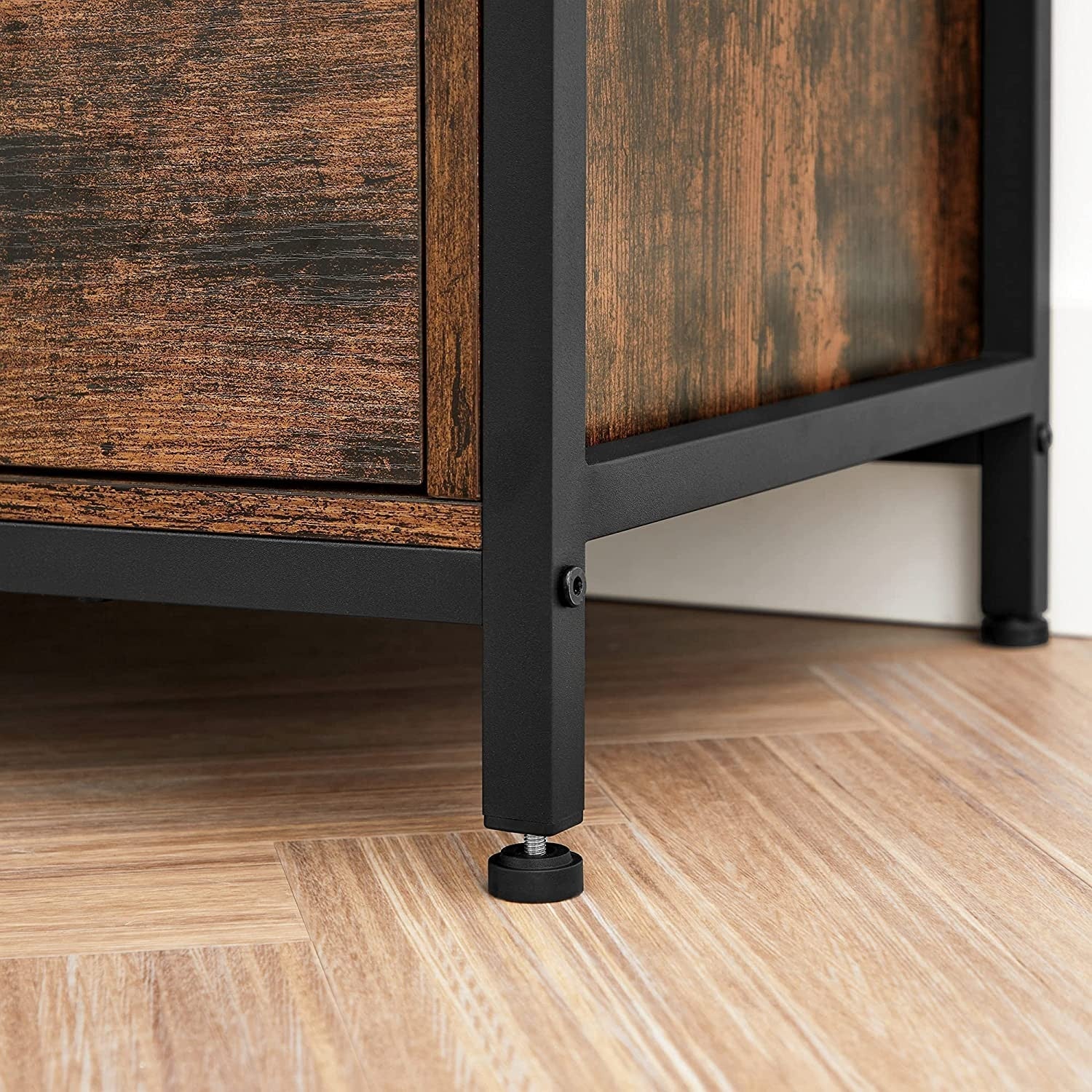 TV szekrény polcokkal és fiókokkal, rusztikus barna 147x40x50cm-6
