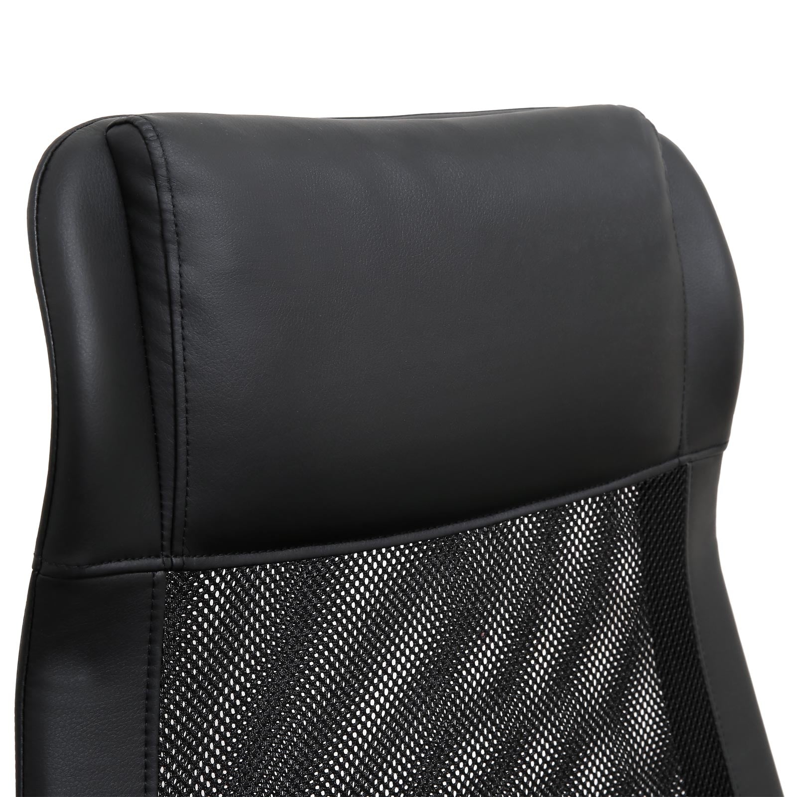 Irodai ergonomikus szék, fej- és deréktámasszal, fekete-4