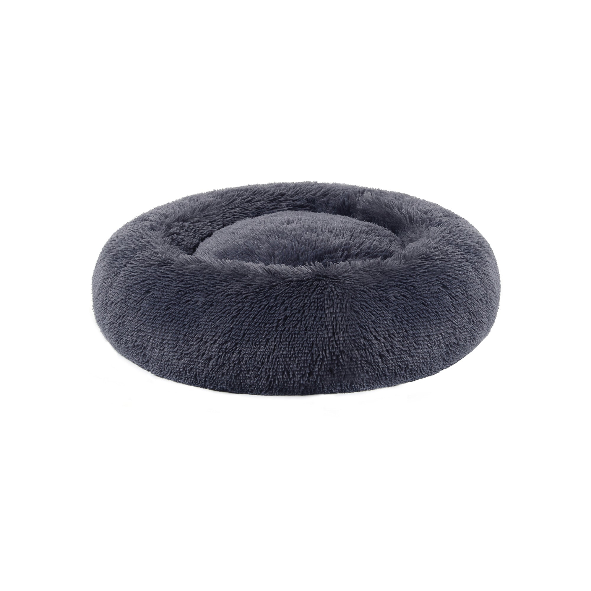 Kutyafekhely bolyhos puha kör alakú, 60 cm, sötétszürke-0